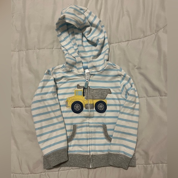 Carter’s baby boy’s stripe zip up hoodie🚚 - Picture 2 of 6